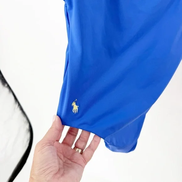 ✅ Polo‎ RALPH LAUREN ROYAL Blue One Piece Swimsuit WITH YELLOW HORSE SIZE SMALL - Picture 2 of 7